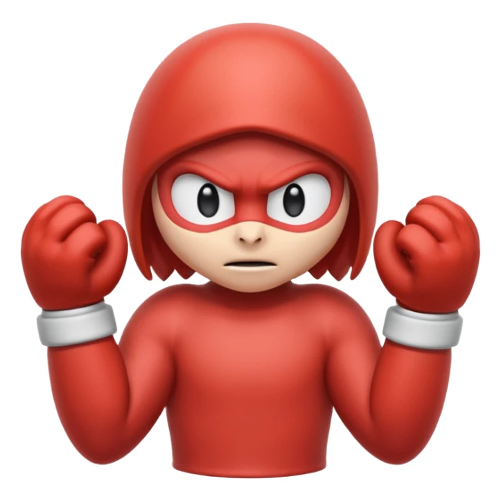 Sonic the hedgehogs friend knuckles a red animal with peach arms and white gloves sticker