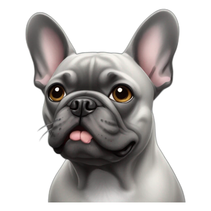 dark grey french bulldog sticker