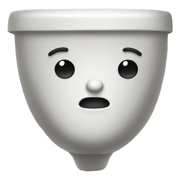 Toilet with a head on it sticker