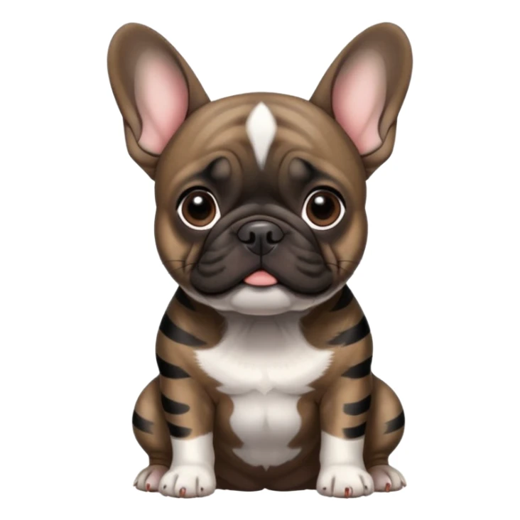 Dark drown Brindle With black stripes French bulldog sticker