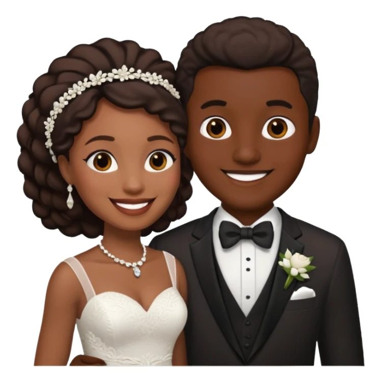 need an image of an african american wedding couple sticker
