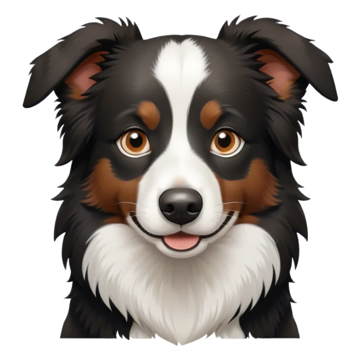 Border Collie schwarz weiß with brown eyes  sticker