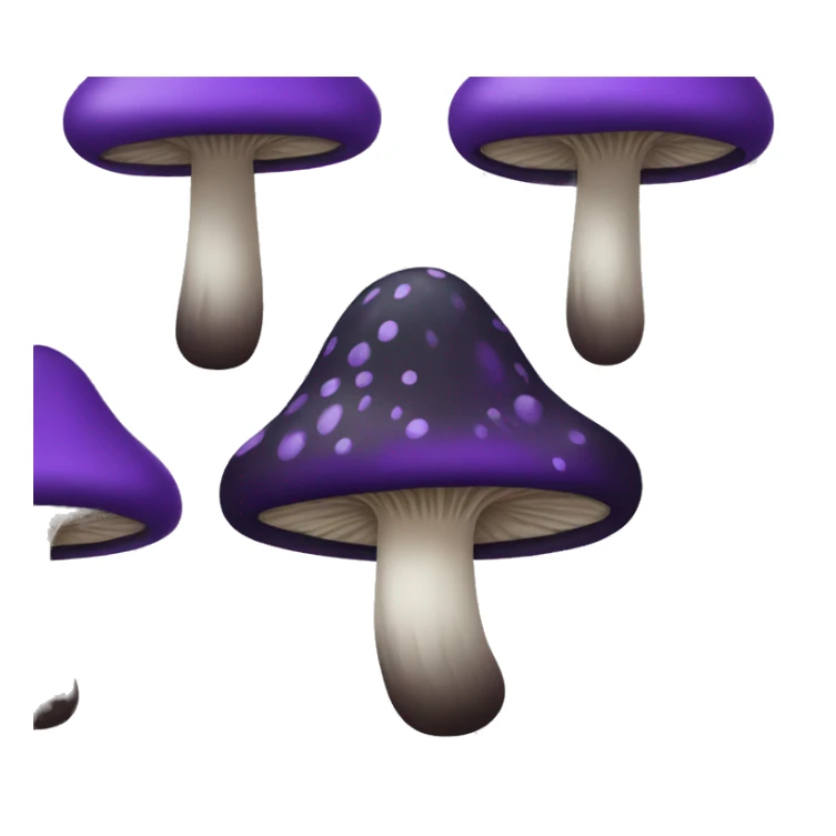 Black and purple mushroom sticker