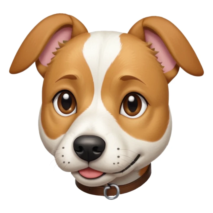 a full body facing front on of a buff white beagle cross jack russell terrier looking dog the size of a kelpie with light brown long ears resting on its face and a light brown patch above one eye and a large snout. the rest of the dog is completely white.  sticker