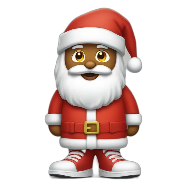 Santa claus wearing nike sneakers  sticker