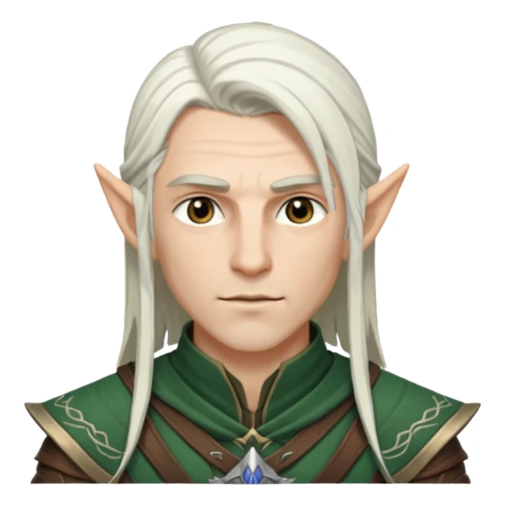 ESO male high elf warrior with white hair sticker