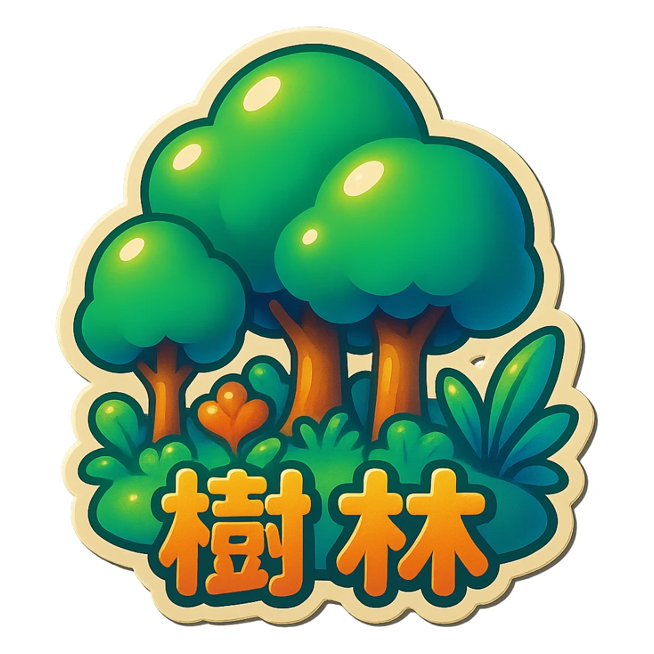 The same style make a grove with chinese text on ot  sticker