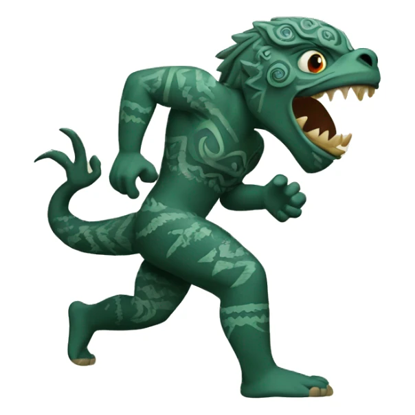Māori taniwha doing a pukana   sticker