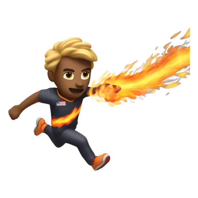 Dash forward with blazing speed, leaving a fiery trail behind. sticker