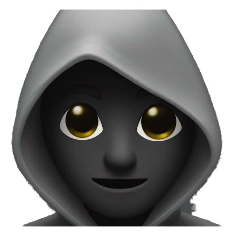 grayscale black mysterious masked hooded man sticker