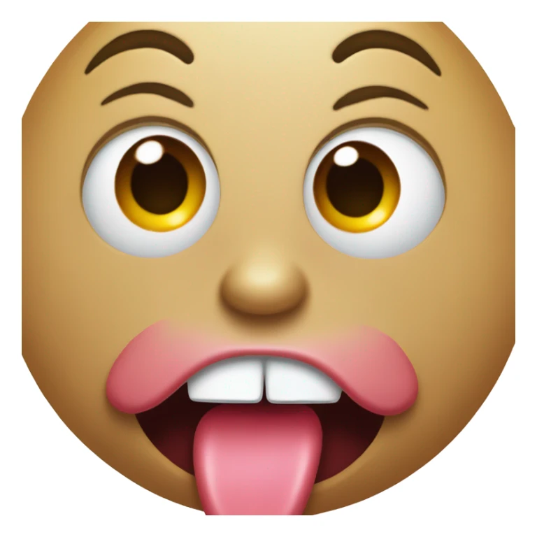 tongue, eye twitch, happy, creepy  sticker