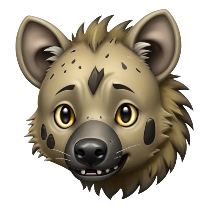 Glossy homeless hyena sticker