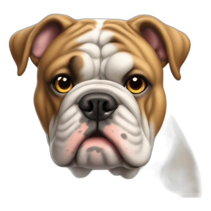 english bulldog tête sticker