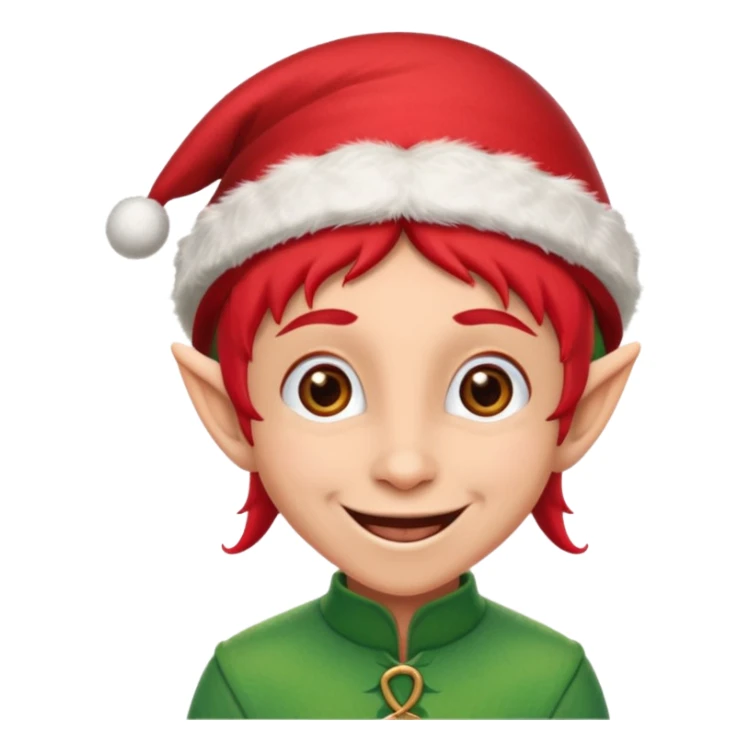 Christmas elf, funny, red sticker