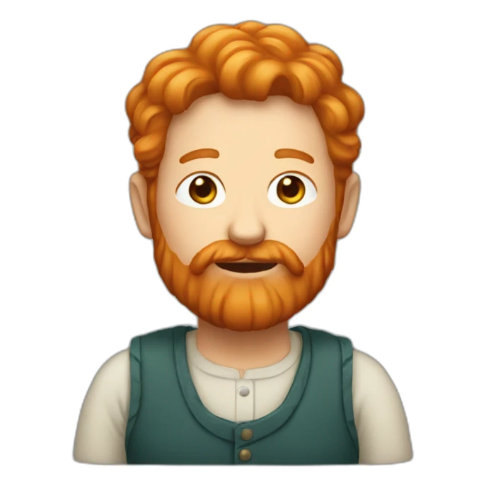 a ginger old women and a ginger man with a beard sticker