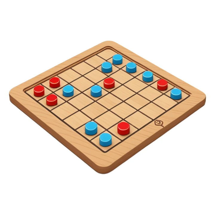 quoridor board game, minimal board and pieces sticker