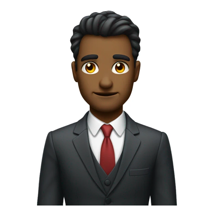 emoji sigma furrowed brow, smirk, suit chiseled jawline sticker