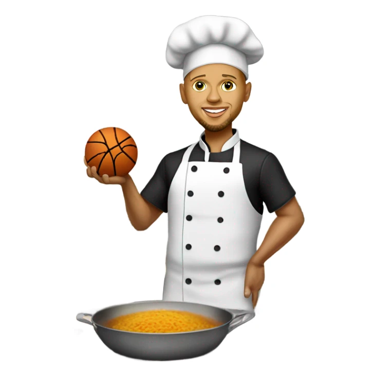 Chef-style Chef-costume Stephen Curry – Chef Curry cooking a basketball sticker