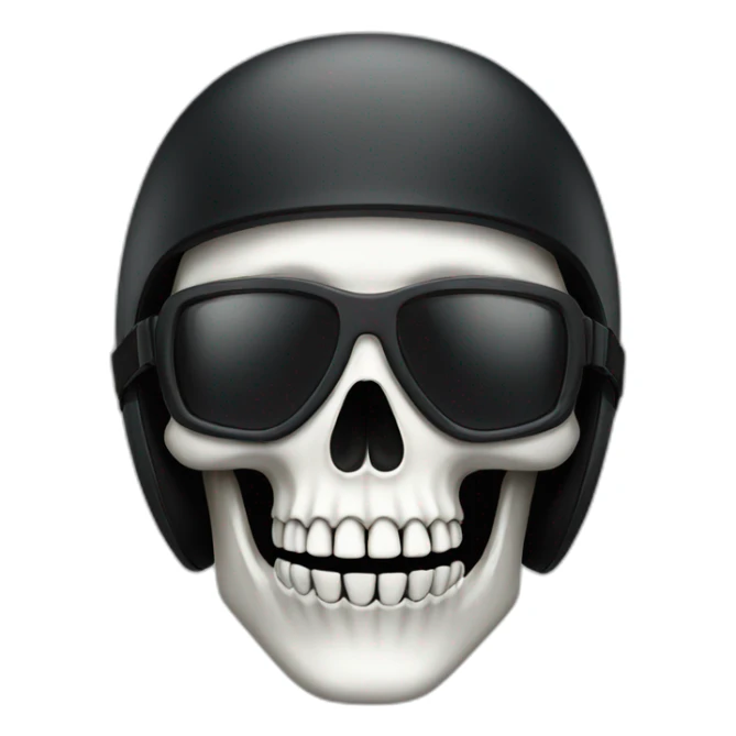 Ski skull sticker