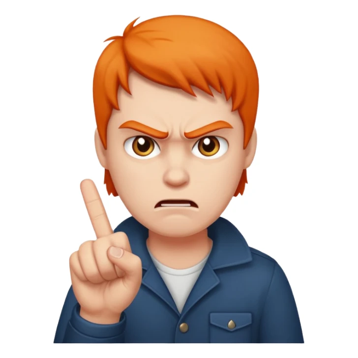 A sweet person giving the middle finger sticker