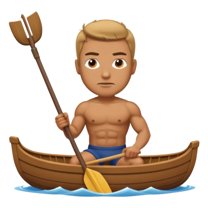water sports man rowing boat sticker