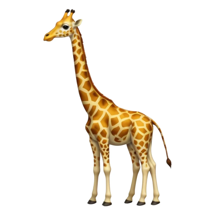 High resolution giraffe leaning to eat  sticker