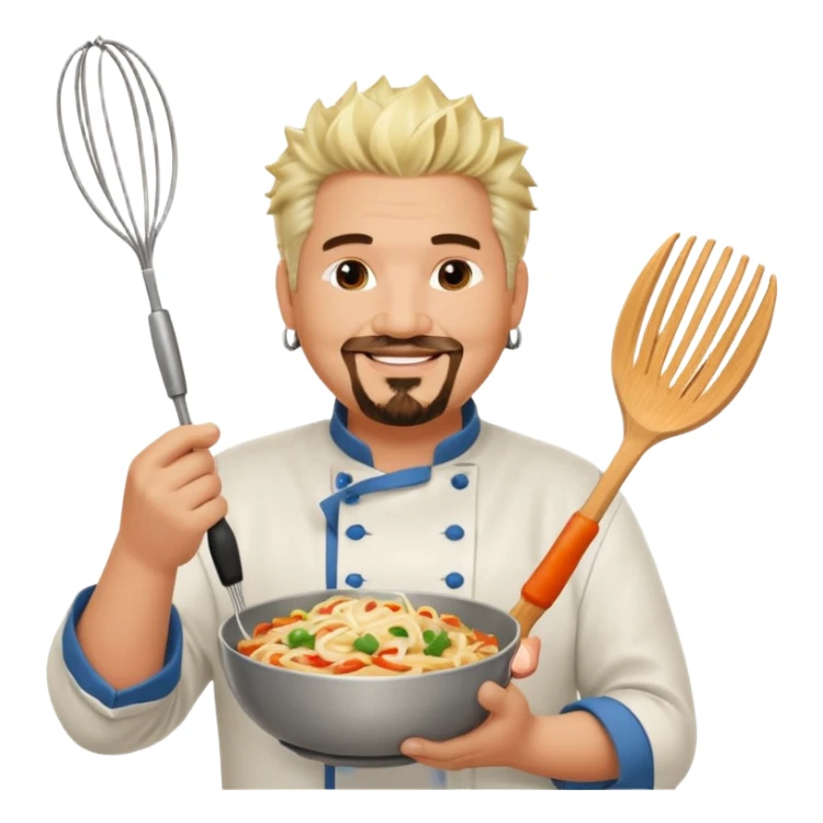 gut fieri chef holding whisk and bowl sticker