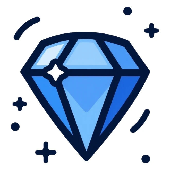 sparkling blue sapphire gem sticker