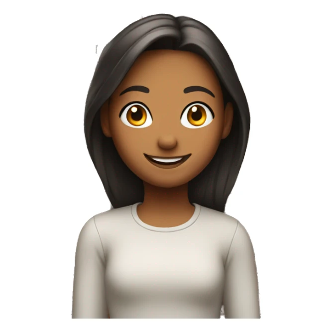 smiling girl against brick wall sticker