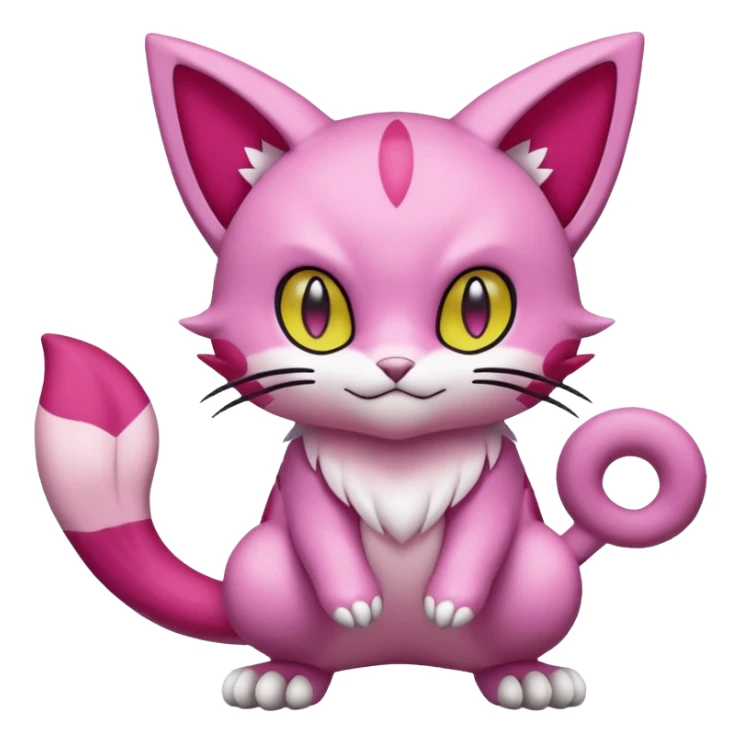 Liepard-Skitty-Delcatty-Pokémon-Fakémon-hybrid-creature (full body) sticker
