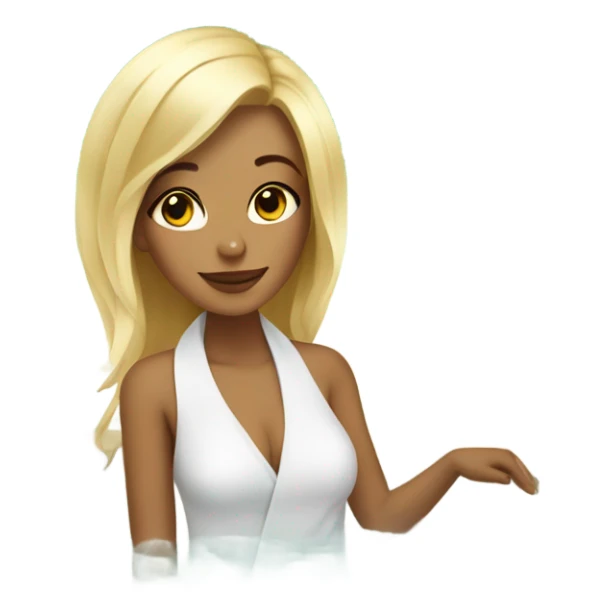 Girl blondes relaxing in spa salon  sticker