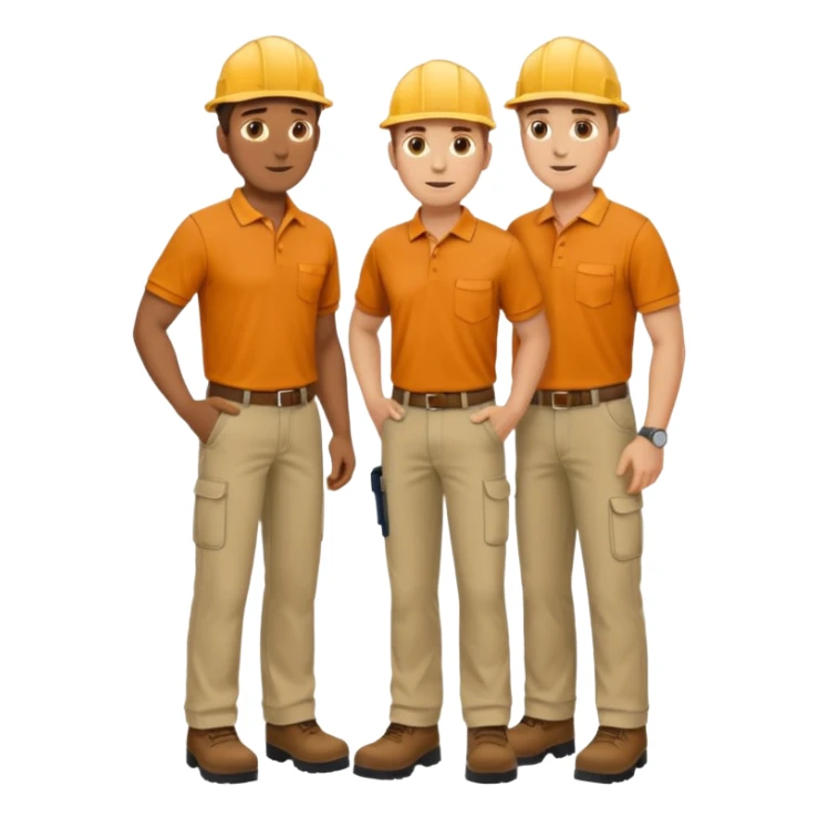 Landscaping company employee talking to his client, full body sticker