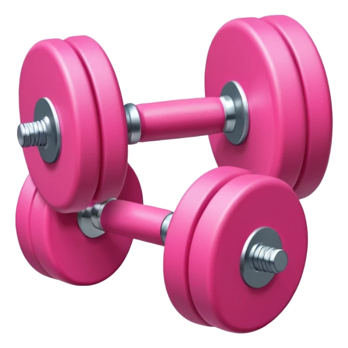 one pink dumbbell, single fitness weight sticker