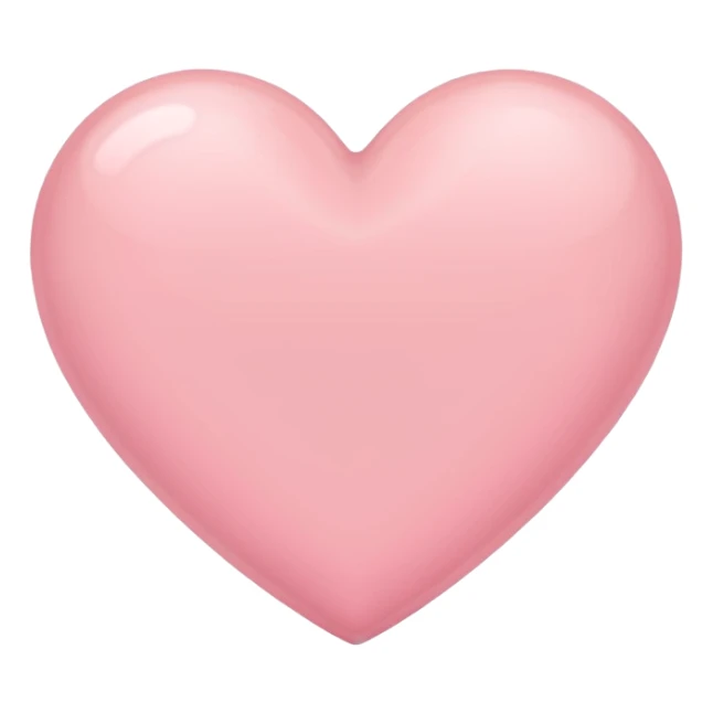 Make an ios heart  of pastel pink sticker