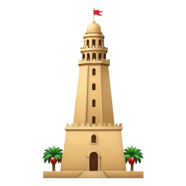 Make the Alexandria tower in egypt emoji with apple emojies style sticker
