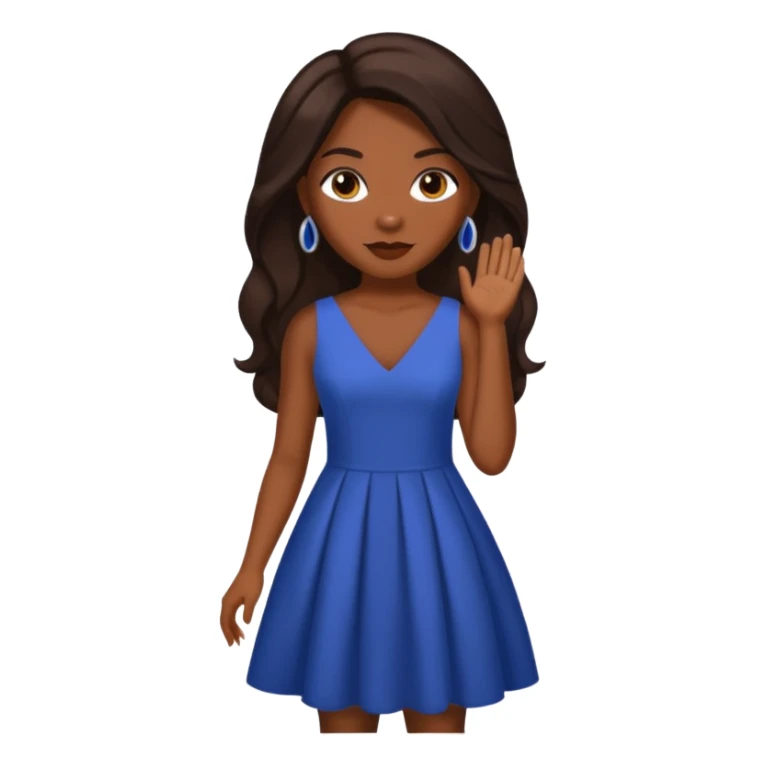 LaTocha Scott with long dark brown hair sticker