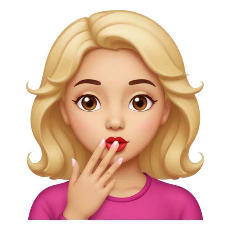 Light skin lady blowing a kiss sticker