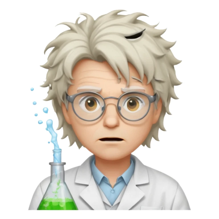 Un savant fou avec des lunettes sticker