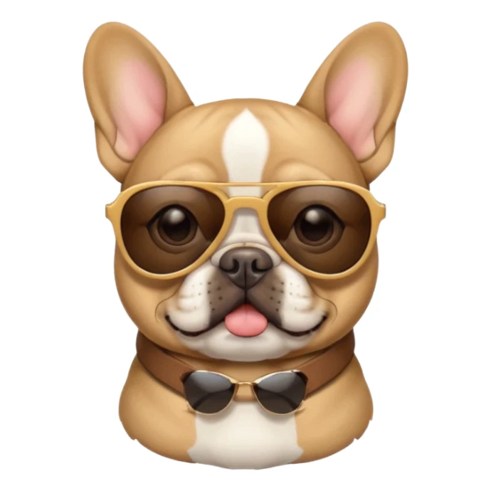 French bulldog with sunglasse sticker