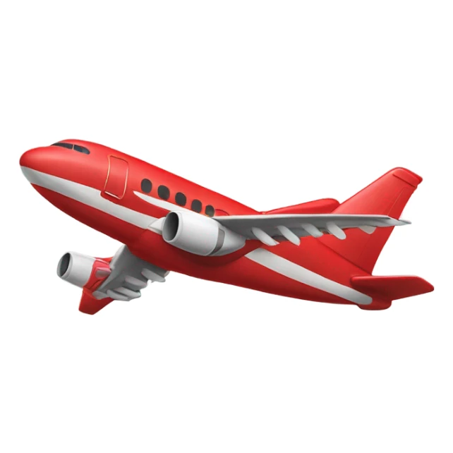 red airplane with text “media tours” sticker