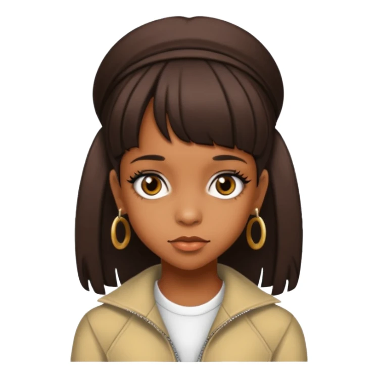 Lisa Left Eye Lopes with dark brown hair sticker