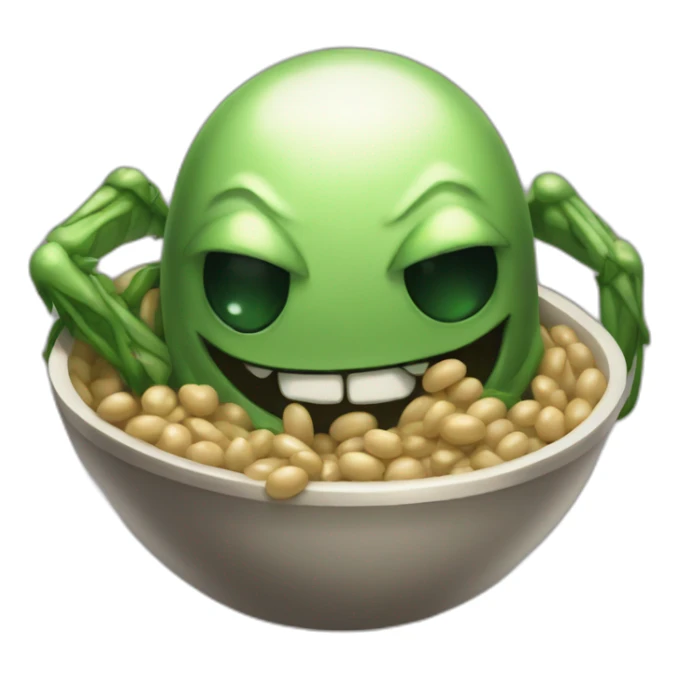 urgot from league of legends eating beans sticker