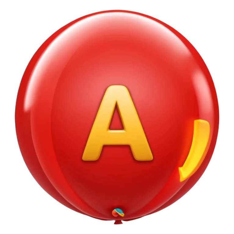 Quiero un emoji de un globo de la letra "A" sticker