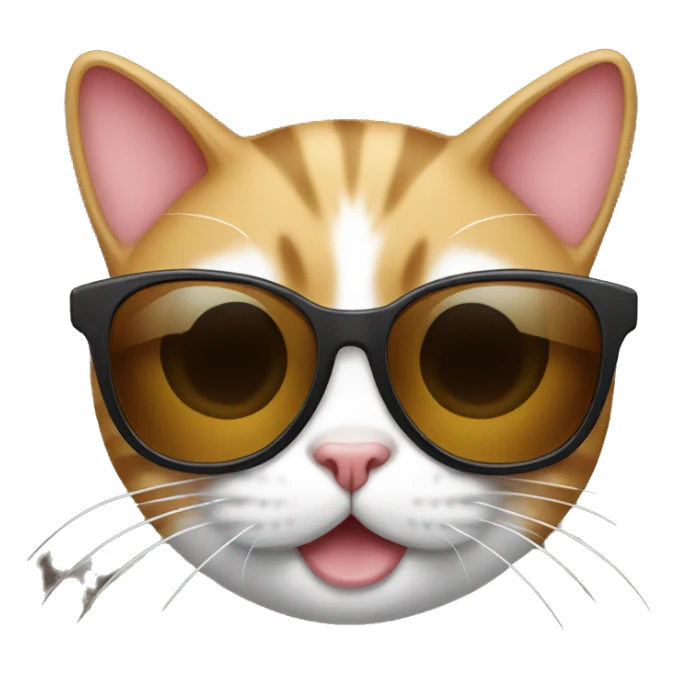 Cat with sunglasses sticker