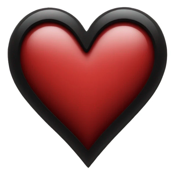 heart-symbol-deep-red-and-black-colour sticker