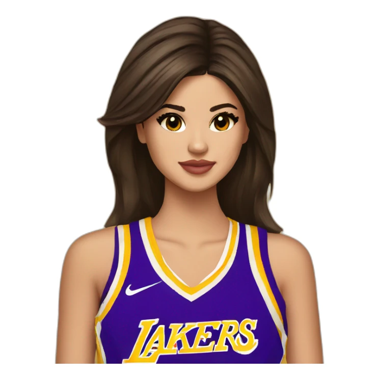 selena gomez with lakers jersey sticker