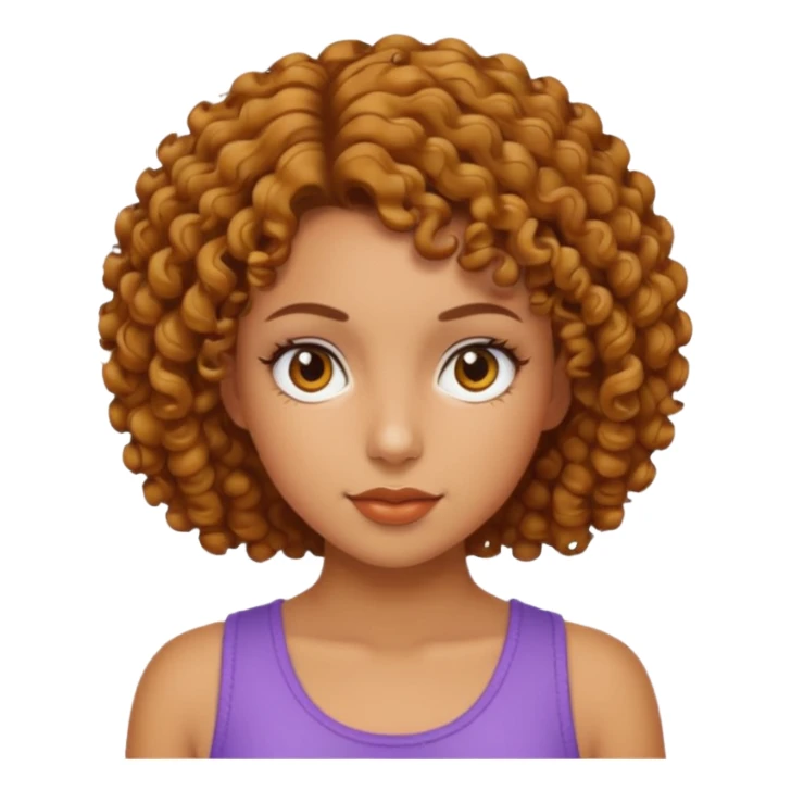 hot short curly hair girl sticker