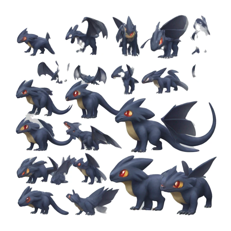 pokémon Nargacuga Fakemon shiny full body sticker