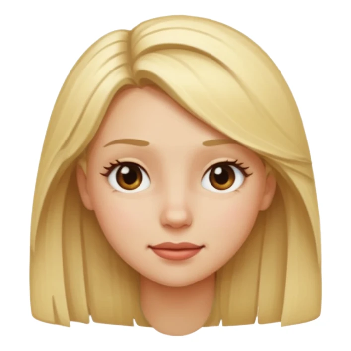 Blonde girl squinting to the side sticker