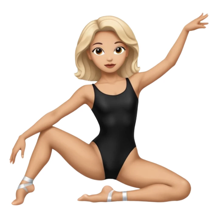 Light skin sexy dancer lying on stage sticker